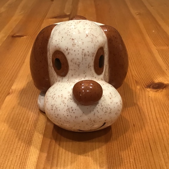 VINTAGE PUPPY KITSCHY PLANTER-HE’S SPECKLED & SMILEY! - Picture 2 of 10